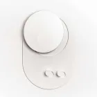 Moderne wandkapstok in staal met spiegel Made in Italy - Pilippo Viadurini