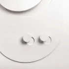 Moderne wandkapstok in staal met spiegel Made in Italy - Pilippo Viadurini