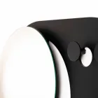 Moderne wandkapstok in staal met spiegel Made in Italy - Pilippo Viadurini