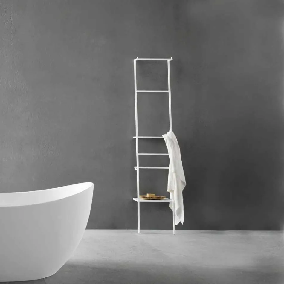 Witte of gekleurde modern design ladder kleerhanger - Caloina Viadurini
