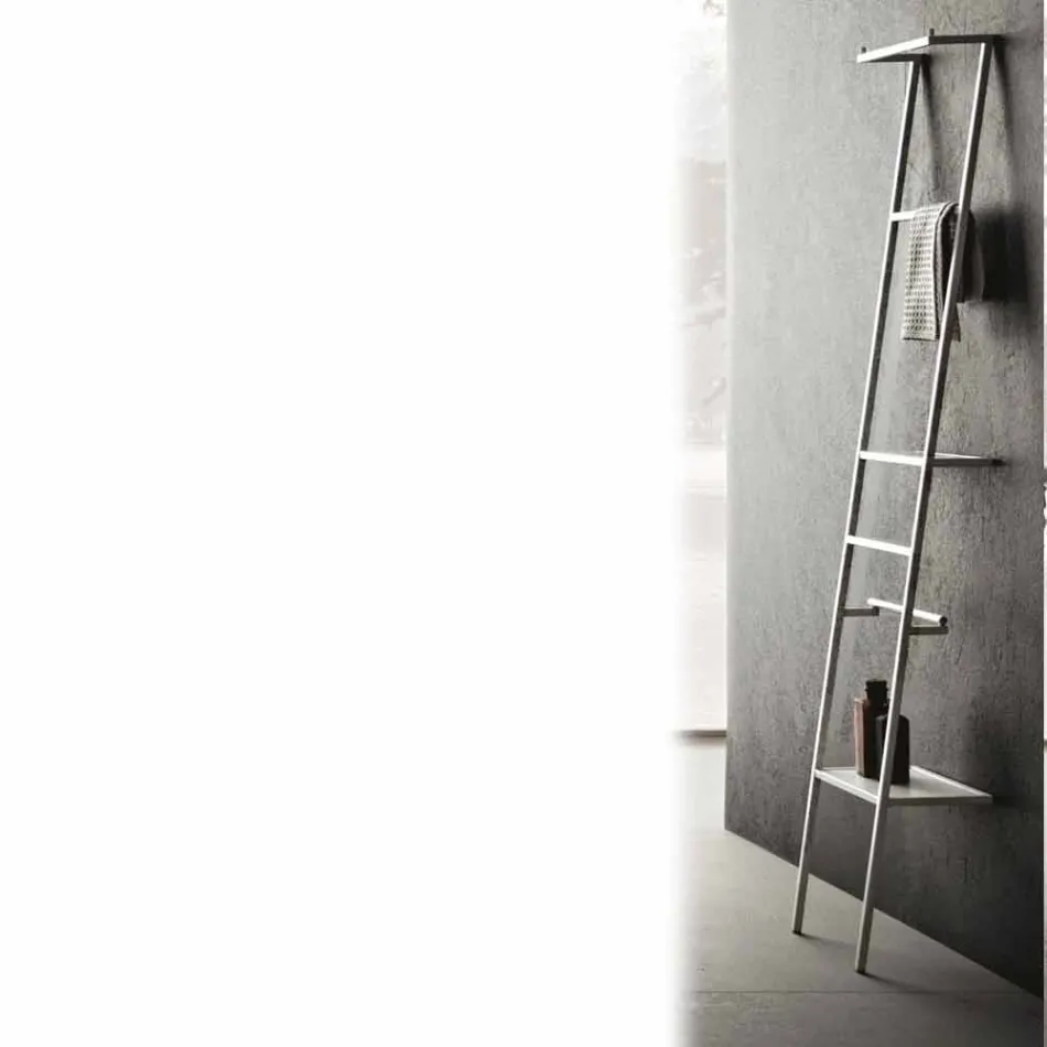 Witte of gekleurde modern design ladder kleerhanger - Caloina Viadurini