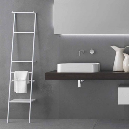Witte of gekleurde modern design ladder kleerhanger - Caloina Viadurini