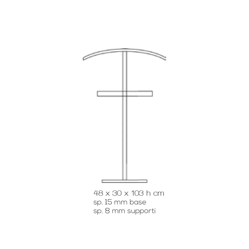Essentiële kapstok van transparant acrylkristal - Ginergo Viadurini