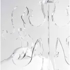 Vloer kapstok, klassiek ontwerp, in plexiglas Giave Viadurini