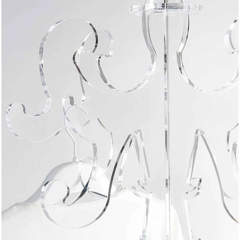 Vloer kapstok, klassiek ontwerp, in plexiglas Giave Viadurini