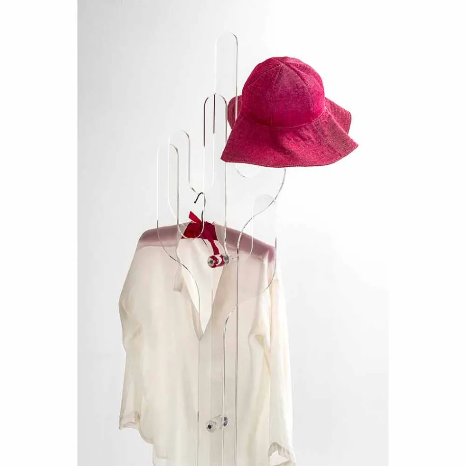 Kapstok Cactus transparante modern design, made in Italy Viadurini