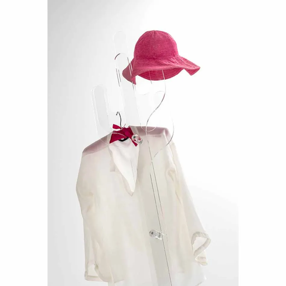 Kapstok Cactus transparante modern design, made in Italy Viadurini