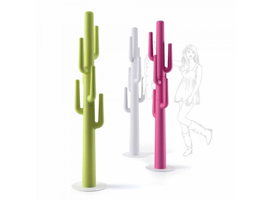 Design kapstok in gekleurd polyethyleen Made in Italy - Zastor Viadurini