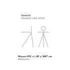 3-delige stalen kapstok gemaakt in Italië - Steward by Myyour Viadurini