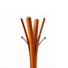 Modern design zwart stalen kleerhanger bedekt met leer - Nature Viadurini