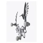 IJzeren kleerhanger met kolibriedecoratie Made in Italy - Sleutel Viadurini