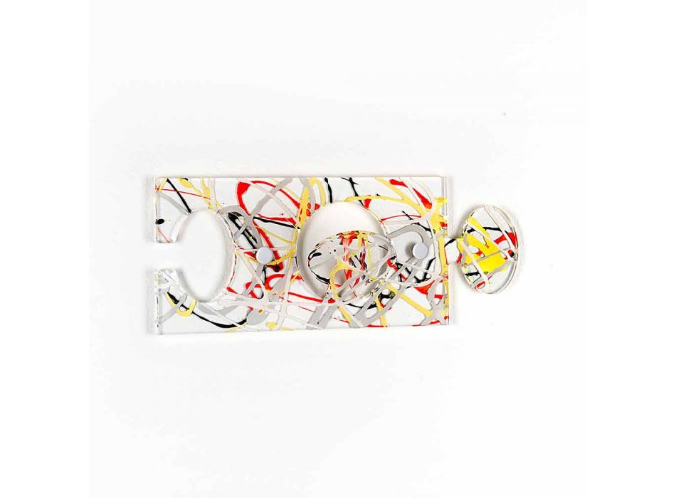 Wandhangers in gekleurd plexiglas enkel ontwerp 4 stuks - Fratack Viadurini