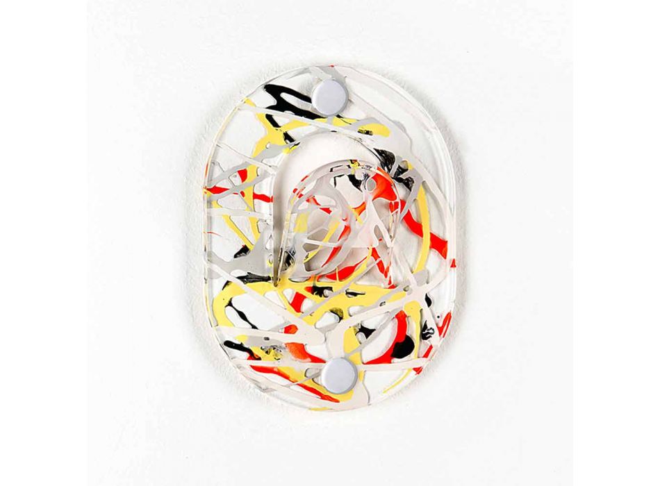 Wandhanger in gekleurd plexiglas 5 stuks clipontwerp - Freddie Viadurini
