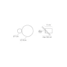 345° draaibare metalen wandlamp gemaakt in Italië - Lumi Viadurini