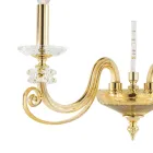 2-lichts wandlamp in geblazen glas en klassiek luxe optisch kristal - Cassea Viadurini