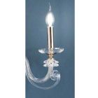 2-lichts wandlamp in geblazen glas en klassiek luxe optisch kristal - Cassea Viadurini