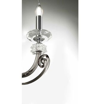 2-lichts wandlamp in geblazen glas en klassiek luxe optisch kristal - Cassea