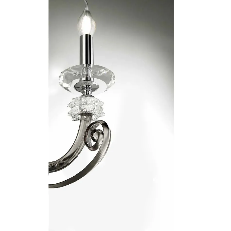 2-lichts wandlamp in geblazen glas en klassiek luxe optisch kristal - Cassea Viadurini