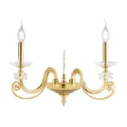 2-lichts wandlamp in geblazen glas en klassiek luxe optisch kristal - Cassea Viadurini