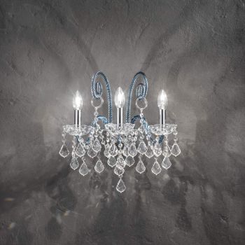 3 lichts Artisan glazen wandlamp van Venetië Made in Italy - Florentine