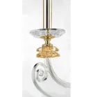 3-lichts wandlamp in geblazen glas en klassiek luxe optisch kristal - Cassea Viadurini