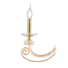 3-lichts wandlamp in geblazen glas en klassiek luxe optisch kristal - Cassea Viadurini