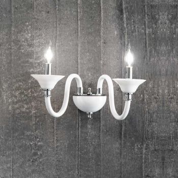 2-lichts wandlamp in klassieke stijl Italiaans ambachtelijk glas - Mindful