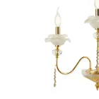 Klassieke 6-lichts wandlamp in glas, kristal en luxe metaal - Vlaanderen Viadurini