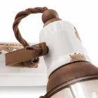 Applique twee schijnwerpers Amelia Ferroluce ambachten Viadurini