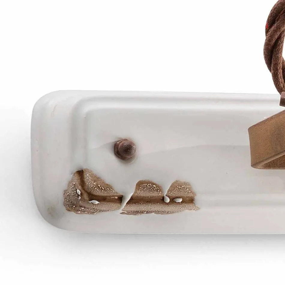 Applique twee schijnwerpers Amelia Ferroluce ambachten Viadurini