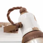 Applique twee schijnwerpers Amelia Ferroluce ambachten Viadurini