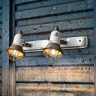 Applique twee schijnwerpers Amelia Ferroluce ambachten Viadurini