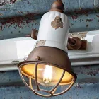 Applique twee schijnwerpers Amelia Ferroluce ambachten Viadurini