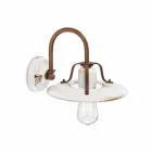 Applique land spotlight in metaal en keramiek Gladys Ferroluce Viadurini