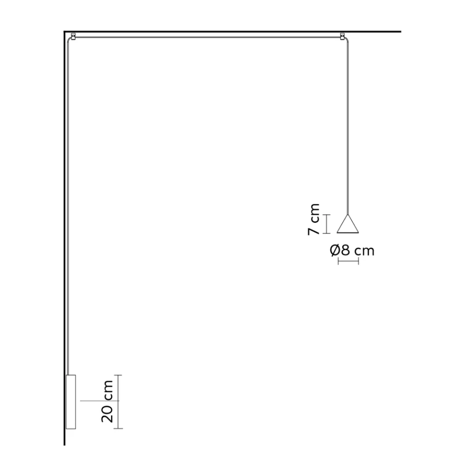 Wandlamp in zwart aluminium en kegel klein minimalistisch design - Mercado Viadurini