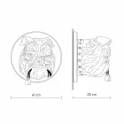 Wandkandelaar met 3 lampen in modern design van grijs of wit keramiek - Dogbull Viadurini