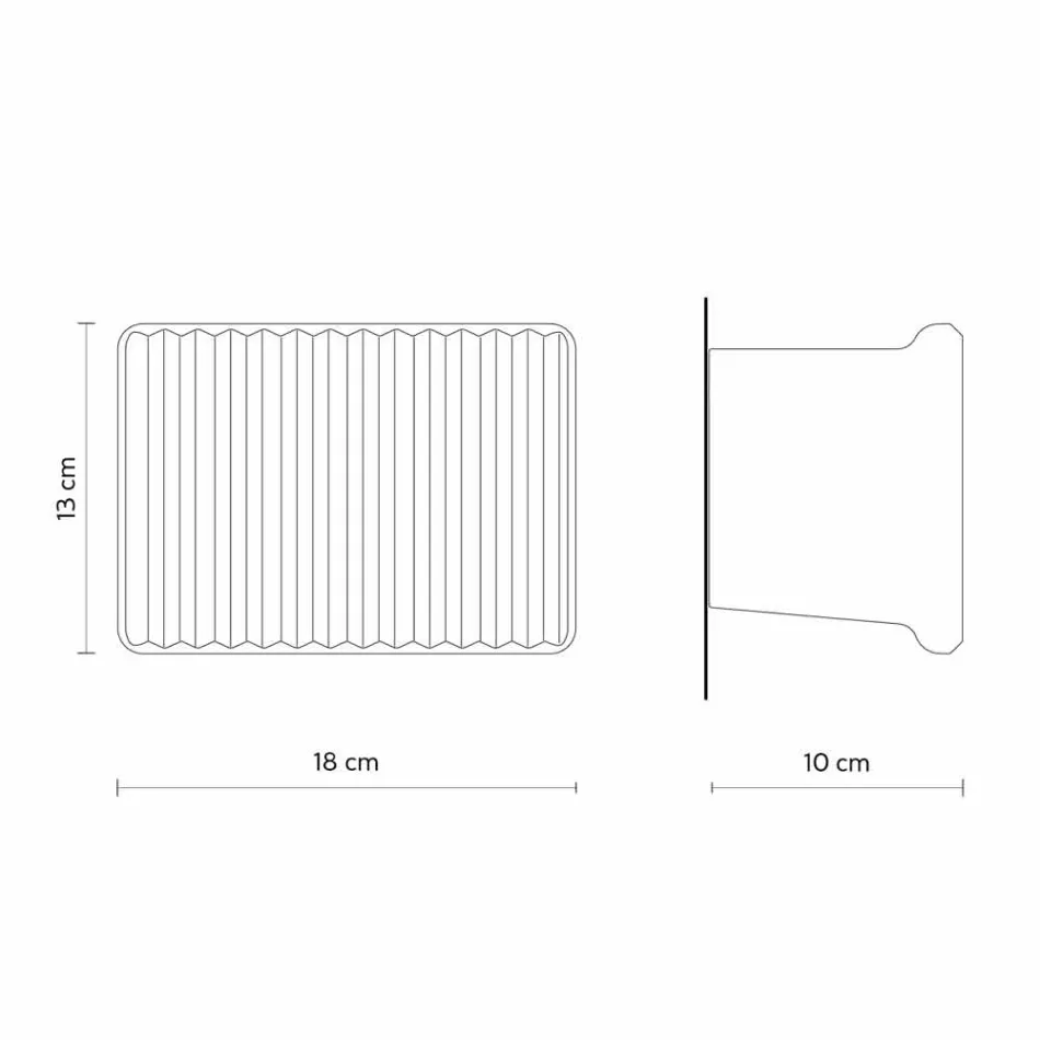 Wandkandelaar met 3 led-lampjes in mat wit keramiek met Umarell - Ometto Viadurini