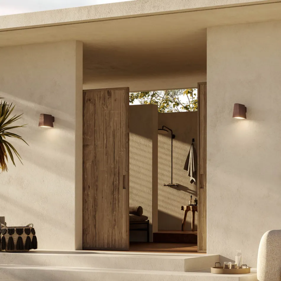 Buitenwandlamp in antiek bruin metaal - Saint Tropez van Il Fanale Viadurini