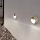 Ronde buitenwandlamp in handgeschilderd aluminium - Brindisi Viadurini