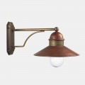 Vintage buitenwandlamp in messing, koper en glas - Borgo van Il Fanale