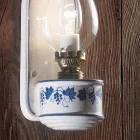 Vintage Design Keramische Wandkandelaar met Handgeschilderde Decoratie - Pompeii Viadurini