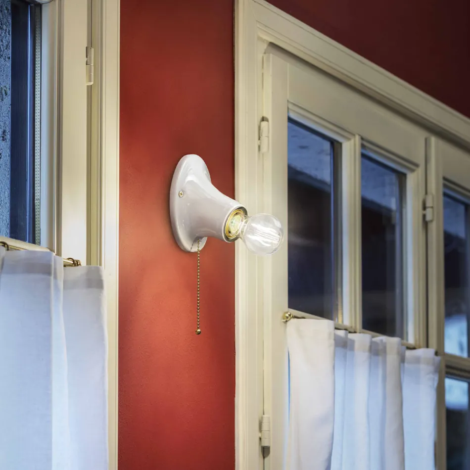 Muur tot muur wit keramiek Ferroluce Trieste Viadurini