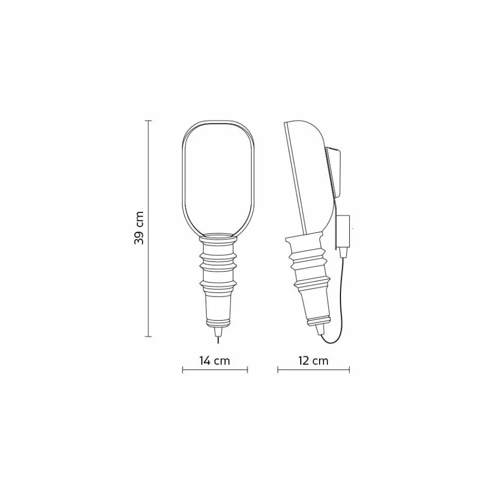 Wandapplicatie in mat wit keramiek design met decoratieve bloemen - Fluxo Viadurini