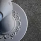 Wandapplicatie in mat wit keramiek Modern design in Cervo - Memento Viadurini