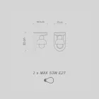 Keramische wandkandelaar met 1 licht Made in Italy - Berimbau Viadurini