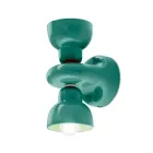 Keramische wandkandelaar met 2 lampen Made in Italy - Berimbau Viadurini