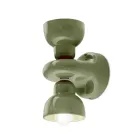 Keramische wandkandelaar met 2 lampen Made in Italy - Berimbau Viadurini