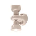 Keramische wandkandelaar met 2 lampen Made in Italy - Berimbau Viadurini