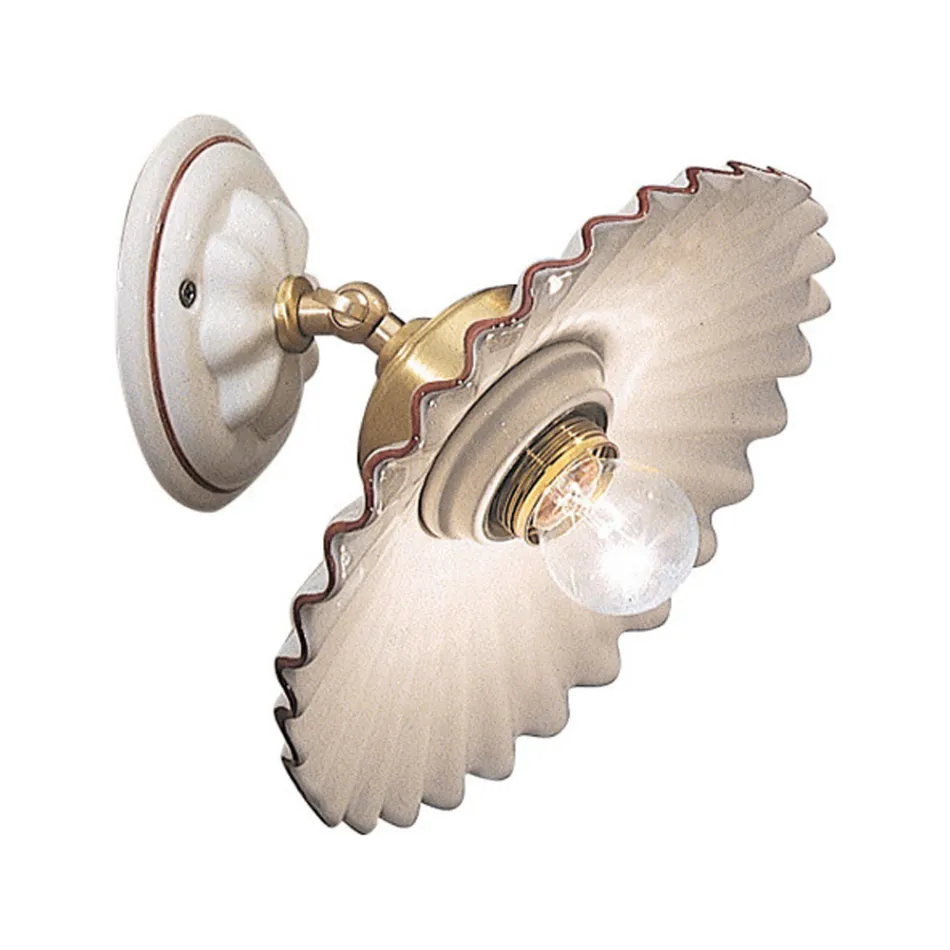 Applique wand gegolfd keramische diffusor Ferroluce Viadurini