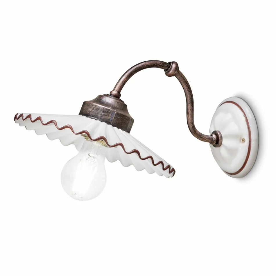 Muur tot muur in glanzend gekleurde thread keramische Ferroluce Viadurini